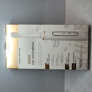 NIB Brookstone Shine+Edition Sonic USB Toothbrush